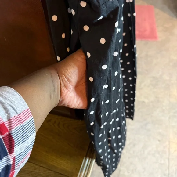 NWT City Chic size XL Black and White Tie with Polka Dot, Button-Down Dress - Picture 4 of 8